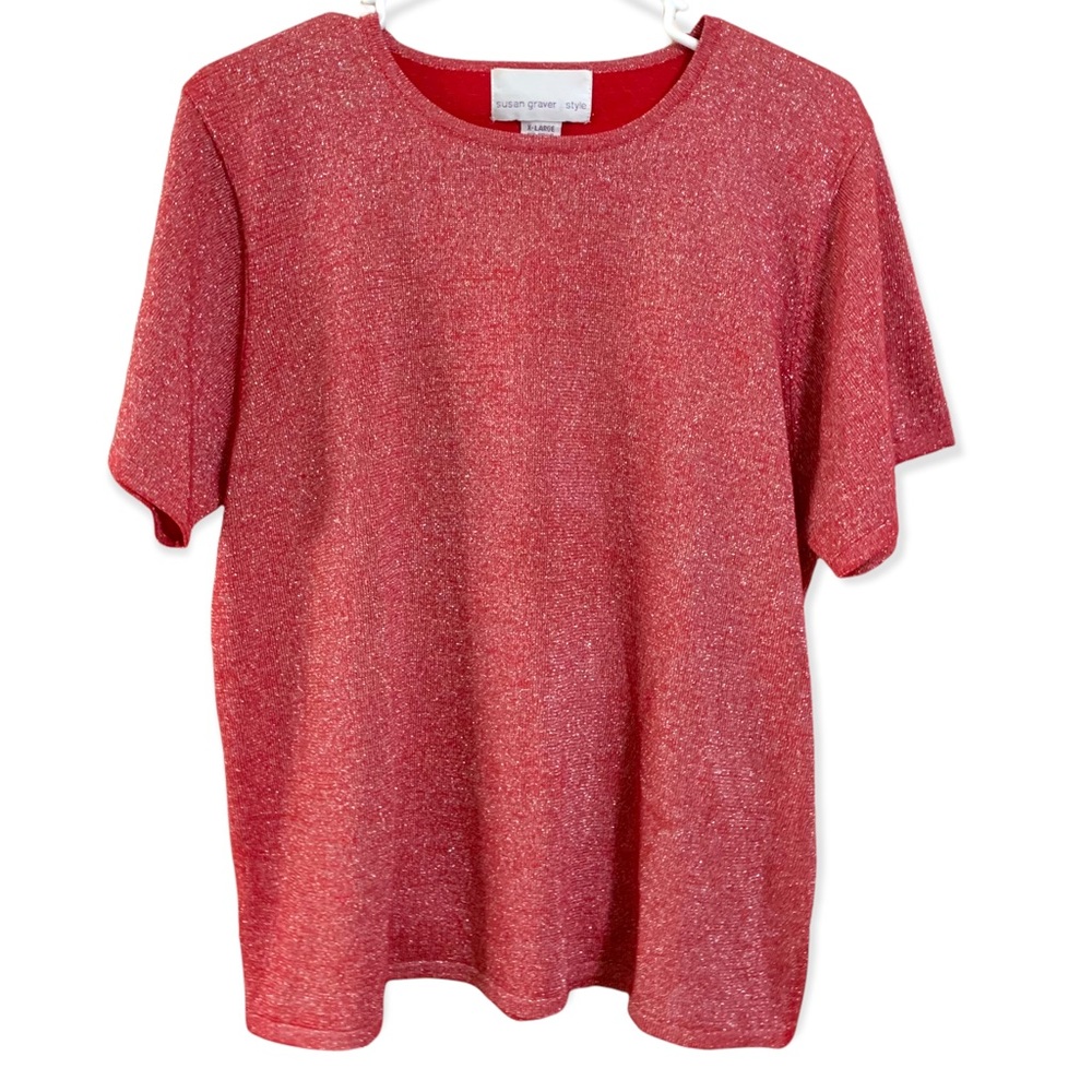 Susan Graver Metallic Top with Gold Flecks XL